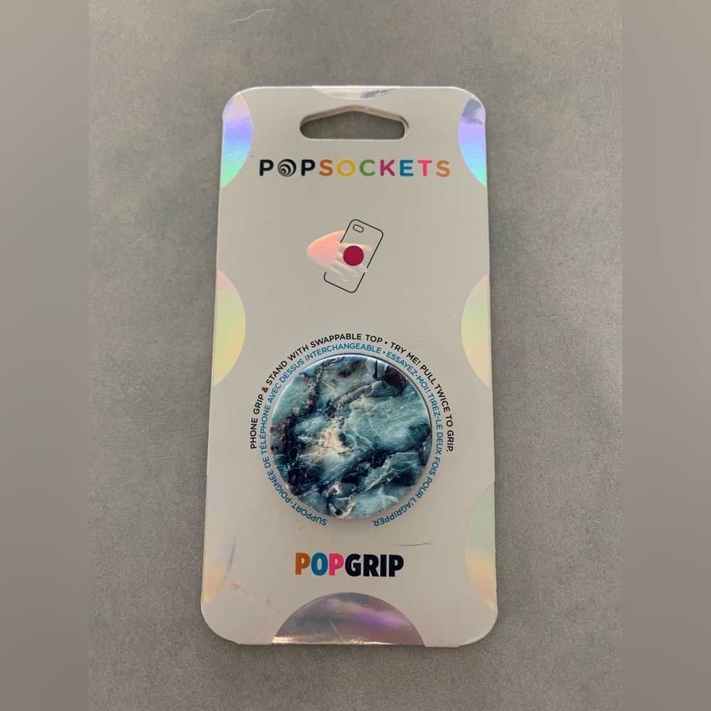 Blue marble popsocket
